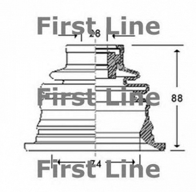 FIRST LINE fcb2780 -  Пыльник, приводной вал